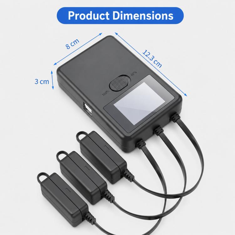 Caricabatterie intelligente YX a 3 vie con display LCD per DJI Mini 5 Pro / Mini 4 Pro / Mini 3 Pro / Mini 3 - Hub di ricarica multi-batteria, US Plug, EU Plug, UK Plug, AU Plug