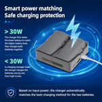 Per DJI Neo 2 YX PD Caricabatterie parallelo da 45 W, hub di ricarica rapida bidirezionale con modalità di conservazione della batteria, 2-Way Flat