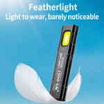 WS-D057 Torcia multifunzione COB ultra sottile ad alta luminosità per esterni, portatile, con clip magnetica, luce da lavoro a LED, WS-D057