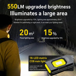 WS-D057 Torcia multifunzione COB ultra sottile ad alta luminosità per esterni, portatile, con clip magnetica, luce da lavoro a LED, WS-D057