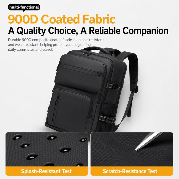 WEIXIEER B927 Zaino da uomo minimalista di grande capacità, impermeabile, in tessuto Oxford, per lavoro e laptop.
