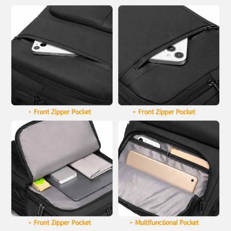 WEIXIEER B927 Zaino da uomo minimalista di grande capacità, impermeabile, in tessuto Oxford, per lavoro e laptop.