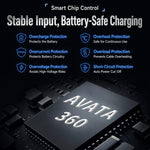 Caricabatterie parallelo PD da 100 W per DJI Avata 360 YX, hub di ricarica rapida a 3 vie con modalità di conservazione della batteria., 3-Way