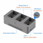 Caricabatterie parallelo PD da 100 W per DJI Avata 360 YX, hub di ricarica rapida a 3 vie con modalità di conservazione della batteria., 3-Way