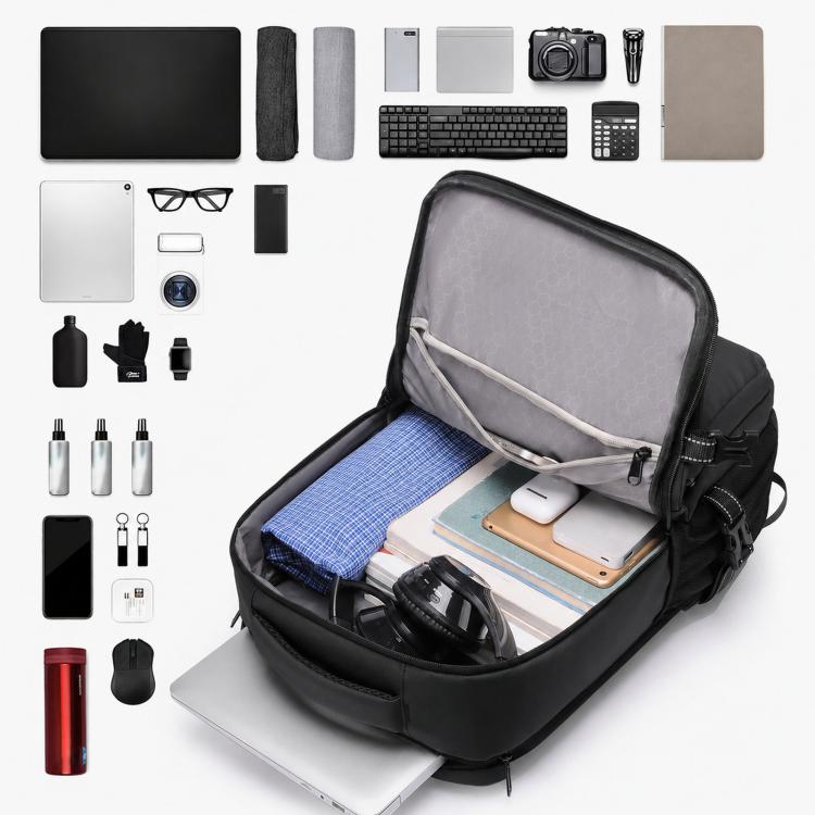 Zaino da lavoro da uomo WEIXIRE B929 per brevi viaggi, leggero e capiente, ideale per laptop.