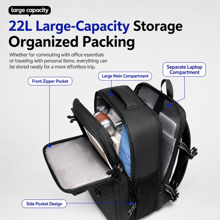 Zaino multifunzionale da viaggio WEIXIER B928 da uomo, capiente, impermeabile, in tessuto Oxford, ideale per laptop.