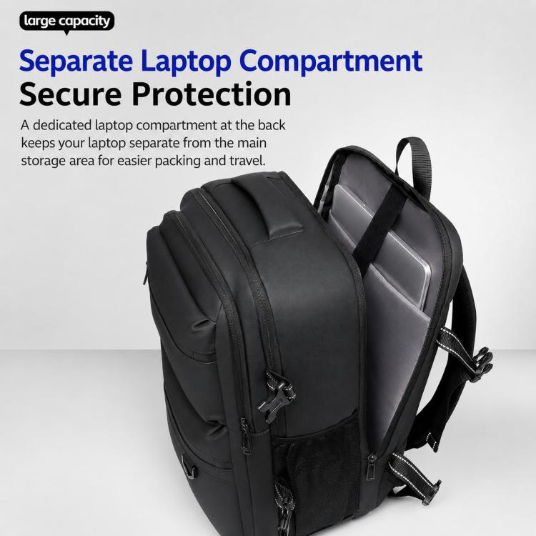 Zaino multifunzionale da viaggio WEIXIER B928 da uomo, capiente, impermeabile, in tessuto Oxford, ideale per laptop.