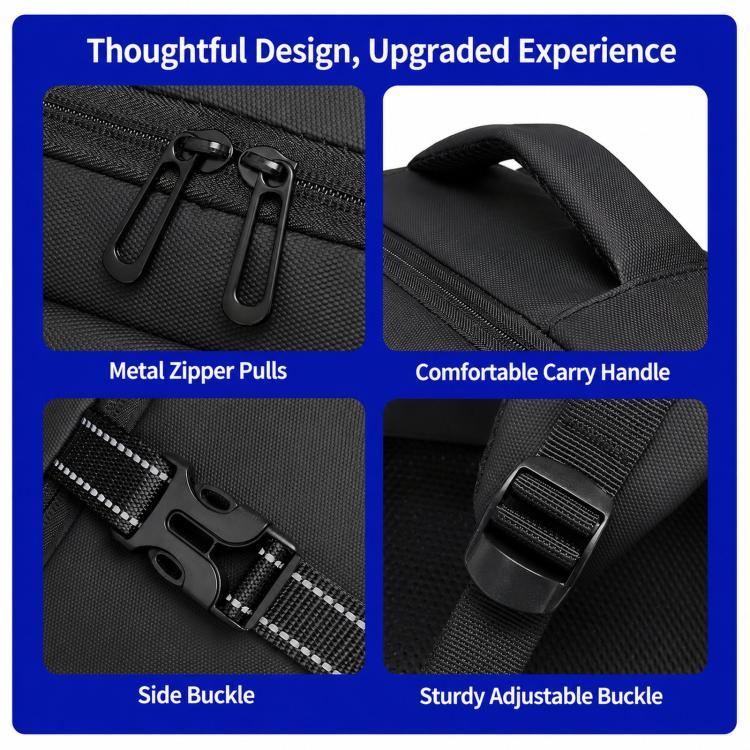 Zaino multifunzionale da viaggio WEIXIER B928 da uomo, capiente, impermeabile, in tessuto Oxford, ideale per laptop.
