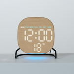 Elegante sveglia digitale a LED da scrivania o da comodino con luce ambientale inferiore, timer per il conto alla rovescia, data e temperatura.