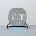 Elegante sveglia digitale a LED da scrivania o da comodino con luce ambientale inferiore, timer per il conto alla rovescia, data e temperatura.