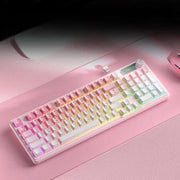 Tastiera meccanica da gioco RGB impermeabile e silenziosa FURYCUBE a 98 tasti, Blackberry Side-Printed Wired, Misty Pink Side-Printed Wired, Misty Pink Side-Printed Tri-Mode Wired + 2.4G Wireless + Bluetooth, Russian Polar Day Side-Printed Wired       ...