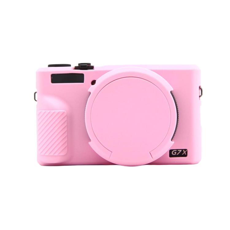 Custodia protettiva in silicone con copriobiettivo per Canon PowerShot G7 X Mark III.