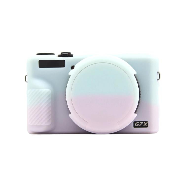 Custodia protettiva in silicone con copriobiettivo per Canon PowerShot G7 X Mark III.