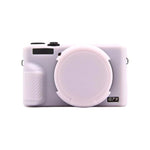 Custodia protettiva in silicone con copriobiettivo per Canon PowerShot G7 X Mark III.