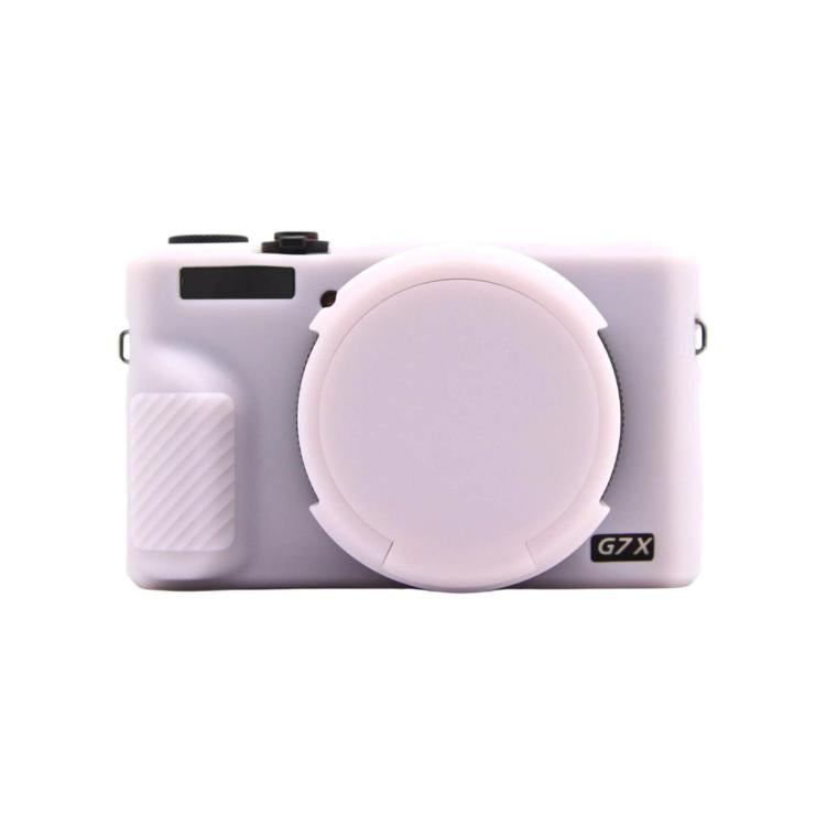 Custodia protettiva in silicone con copriobiettivo per Canon PowerShot G7 X Mark III.
