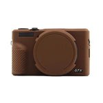 Custodia protettiva in silicone con copriobiettivo per Canon PowerShot G7 X Mark III.