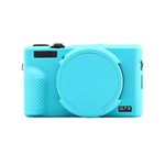 Custodia protettiva in silicone con copriobiettivo per Canon PowerShot G7 X Mark III.