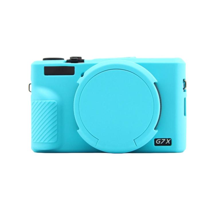 Custodia protettiva in silicone con copriobiettivo per Canon PowerShot G7 X Mark III.