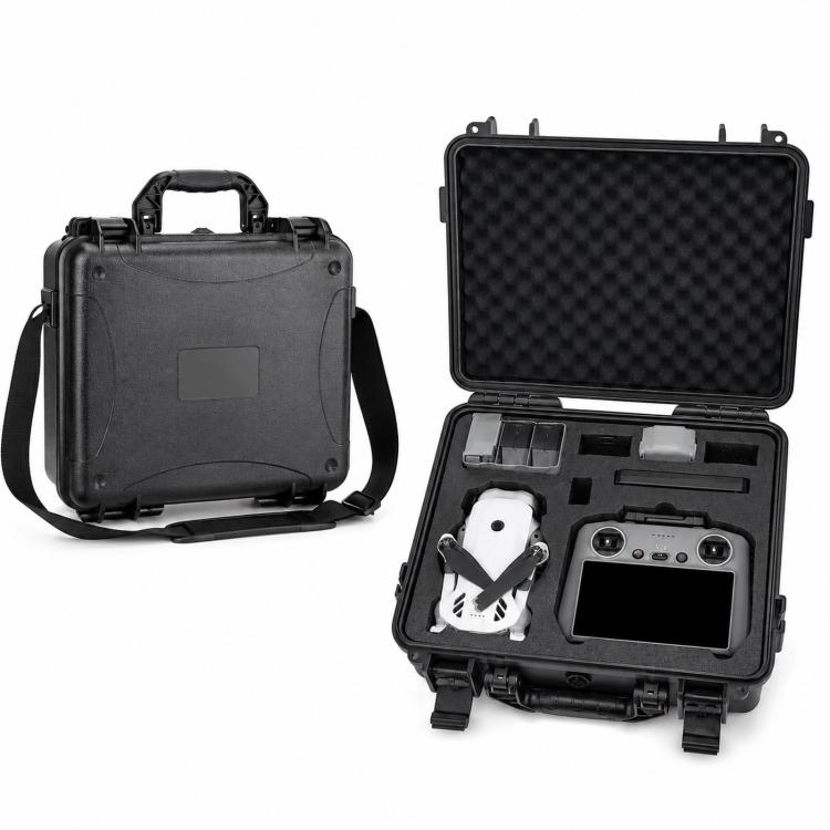 Custodia protettiva antiurto per drone DJI Lito 1 / X1, portatile e impermeabile per esterni., Black No Shoulder Strap, Black With Shoulder Strap