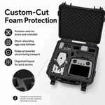 Custodia protettiva antiurto per drone DJI Lito 1 / X1, portatile e impermeabile per esterni., Black No Shoulder Strap, Black With Shoulder Strap