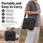 Custodia protettiva antiurto per drone DJI Lito 1 / X1, portatile e impermeabile per esterni., Black No Shoulder Strap, Black With Shoulder Strap