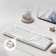 Tastiera meccanica cablata FURYCUBE per gaming e musica, Creamy, Skin Tone, Semi-transparent White, Semi-transparent Light Green