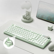 Tastiera meccanica cablata FURYCUBE per gaming e musica, Creamy, Skin Tone, Semi-transparent White, Semi-transparent Light Green