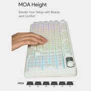 Tastiera meccanica cablata FURYCUBE per gaming e musica, Creamy, Skin Tone, Semi-transparent White, Semi-transparent Light Green