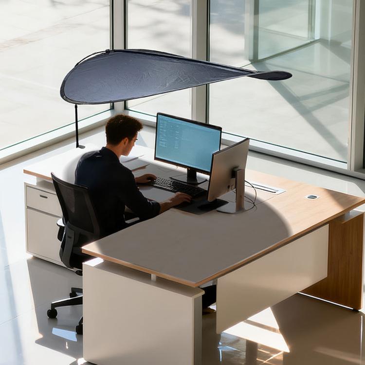 Tenda parasole per ufficio, per la privacy, che blocca i raggi solari diretti dell'aria condizionata., Long Black, Short Black, Long White, Long Red