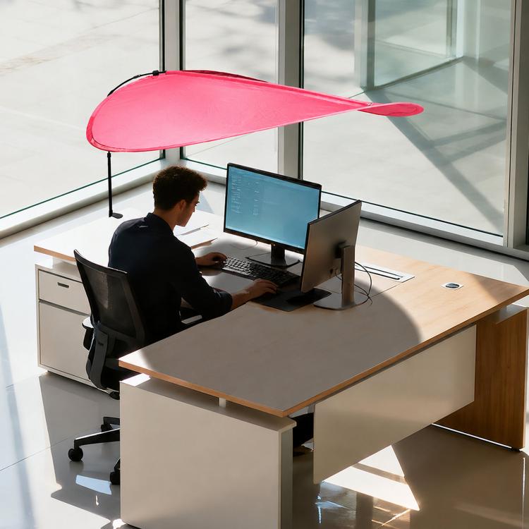 Tenda parasole per ufficio, per la privacy, che blocca i raggi solari diretti dell'aria condizionata., Long Black, Short Black, Long White, Long Red
