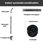 Tenda parasole per ufficio, per la privacy, che blocca i raggi solari diretti dell'aria condizionata., Long Black, Short Black, Long White, Long Red