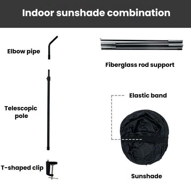 Tenda parasole per ufficio, per la privacy, che blocca i raggi solari diretti dell'aria condizionata., Long Black, Short Black, Long White, Long Red