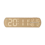 Sveglia digitale a LED con visualizzazione della temperatura, ora legale e doppio allarme., 6665A Wood Grain, 6665B Fabric Texture, 6686A Wood Grain, 6686B Fabric Texture