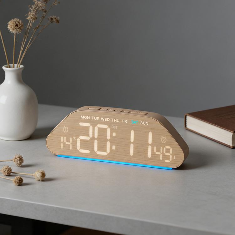 Sveglia digitale con caricatore USB, precisa al secondo, orologio da scrivania a LED