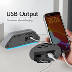Sveglia digitale con caricatore USB, precisa al secondo, orologio da scrivania a LED
