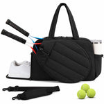 Borsa da tennis impermeabile, borsa da palestra con scomparto per scarpe e porta racchetta per pickleball, ideale per viaggi e sport.