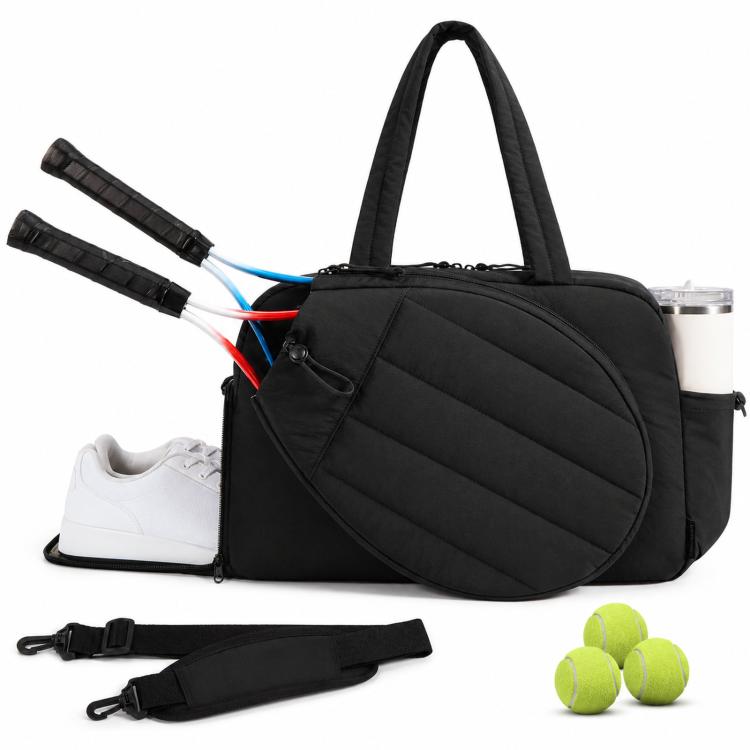 Borsa da tennis impermeabile, borsa da palestra con scomparto per scarpe e porta racchetta per pickleball, ideale per viaggi e sport.