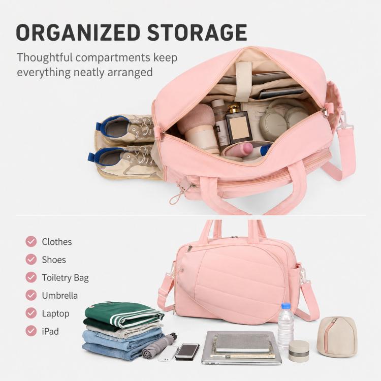 Borsa da tennis impermeabile, borsa da palestra con scomparto per scarpe e porta racchetta per pickleball, ideale per viaggi e sport.