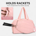 Borsa da tennis impermeabile, borsa da palestra con scomparto per scarpe e porta racchetta per pickleball, ideale per viaggi e sport.