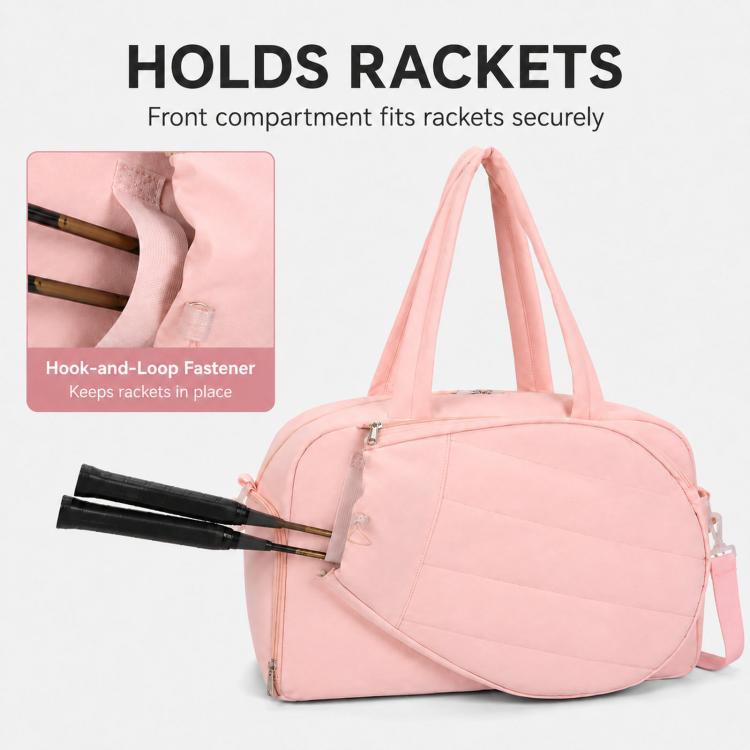 Borsa da tennis impermeabile, borsa da palestra con scomparto per scarpe e porta racchetta per pickleball, ideale per viaggi e sport.