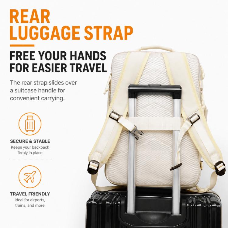 Zaino da viaggio espandibile, approvato per il trasporto aereo, zaino da palestra con scomparto per scarpe e porta USB.