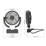 Ventilatore auto portatile F4508 con clip e 3 velocità