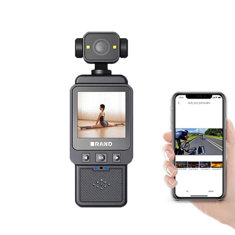 Videocamera indossabile WiFi 1080P con obiettivo girevole e clip