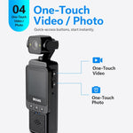 Videocamera indossabile WiFi 1080P con obiettivo girevole e clip