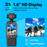 Videocamera indossabile WiFi 1080P con obiettivo girevole e clip