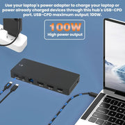 Blueendless Dock di espansione TYPE-C con splitter per video 4K a 60Hz ad alta definizione.