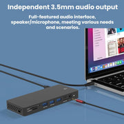 Blueendless Dock di espansione TYPE-C con splitter per video 4K a 60Hz ad alta definizione.