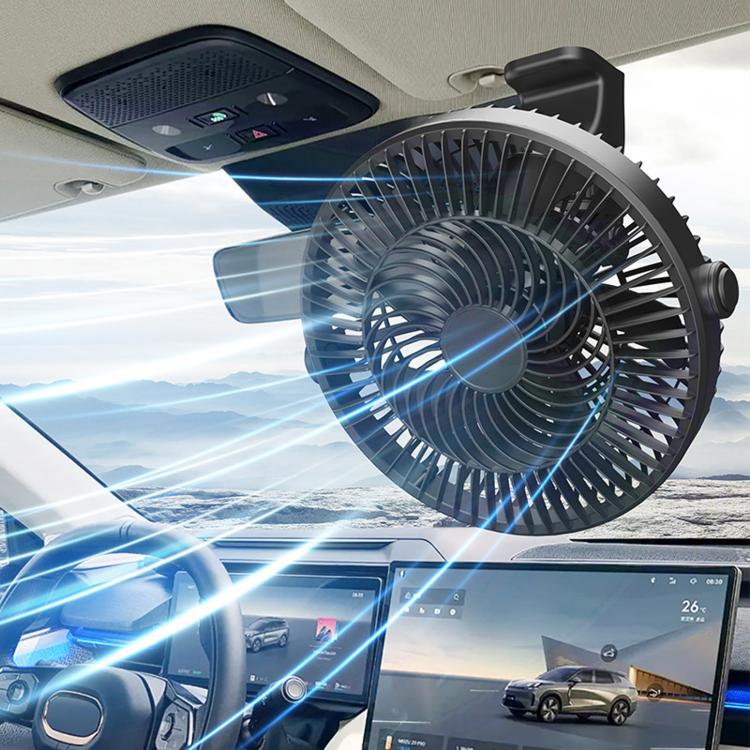 Ventilatore per auto 12V/24V con velocità regolabile e gancio