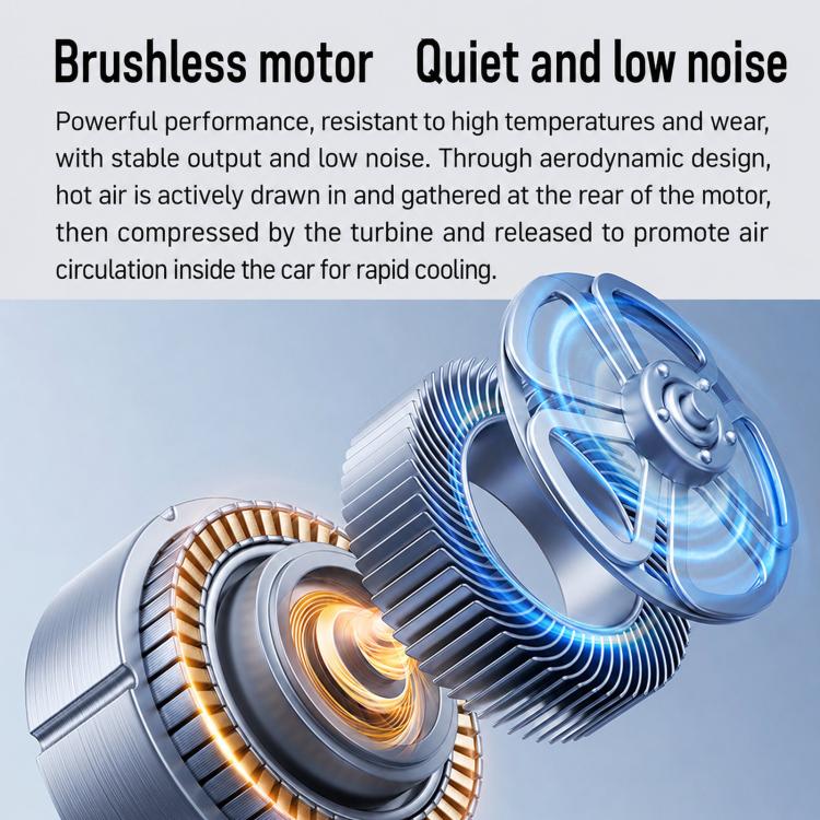 Ventilatore per auto 12V/24V con velocità regolabile e gancio