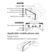 Occhiali intelligenti per realtà virtuale 3D VRG Pro Mobile, Blue Light (White)